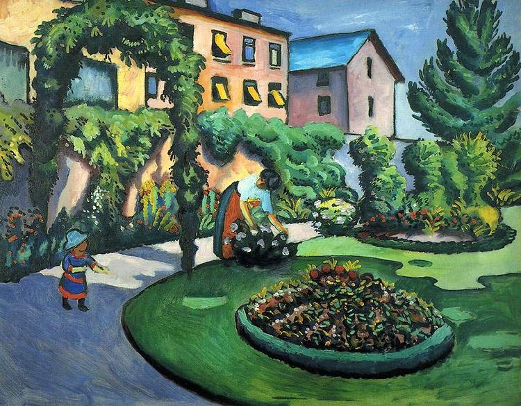 August Macke Gartenbild